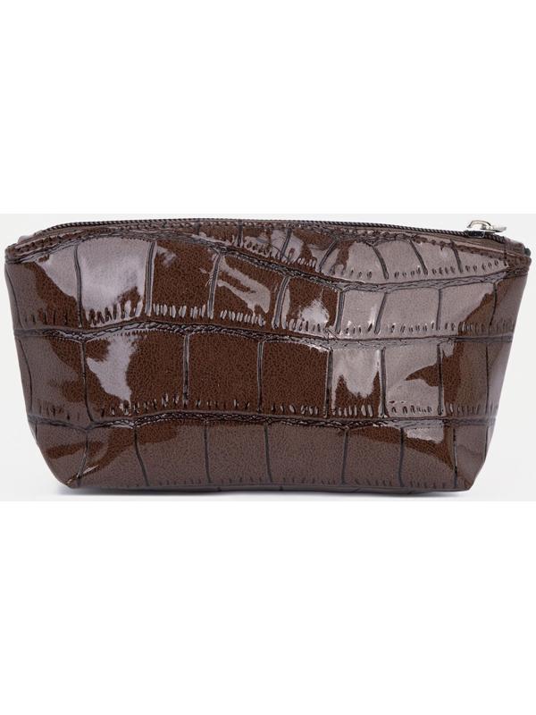 Косметичка на молнии, цвет коричневый