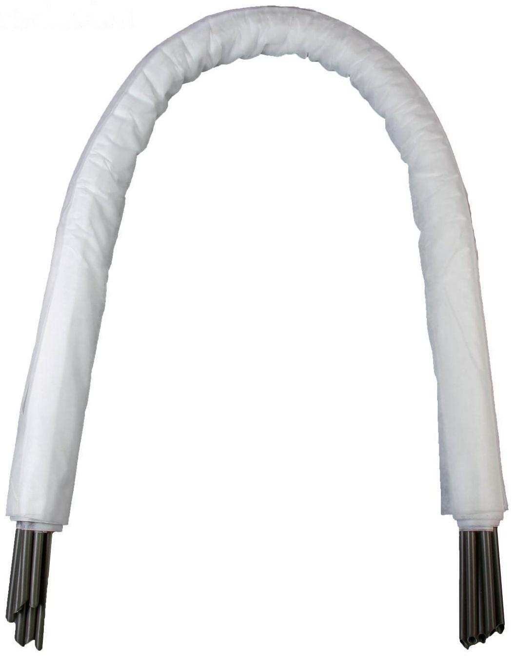 Парник прошитый, длина 4 м, 5 дуг из пластика, дуга L = 2.4 м, d = 16 мм, спанбонд 35 г/м², «уДачный»