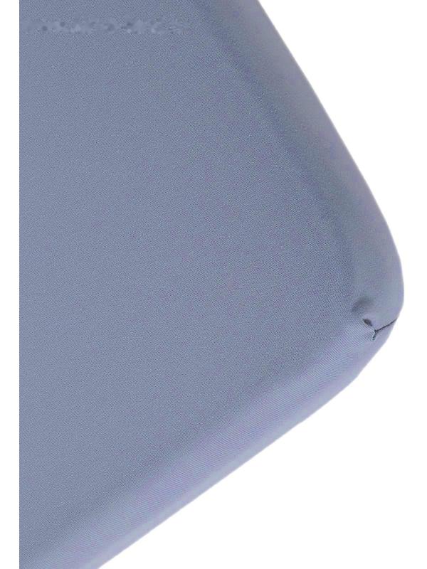 Трикотажная простыня на резинке 120х200х25см, голубой кулирка