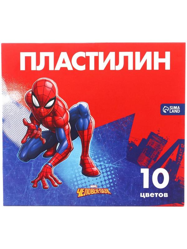 Пластилин 10 цветов 150 г «Супергерой», Человек-паук