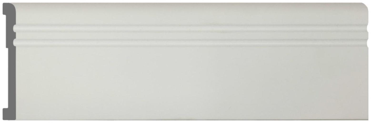 Плинтус пластиковый ударопрочный белый 80х12х2000мм