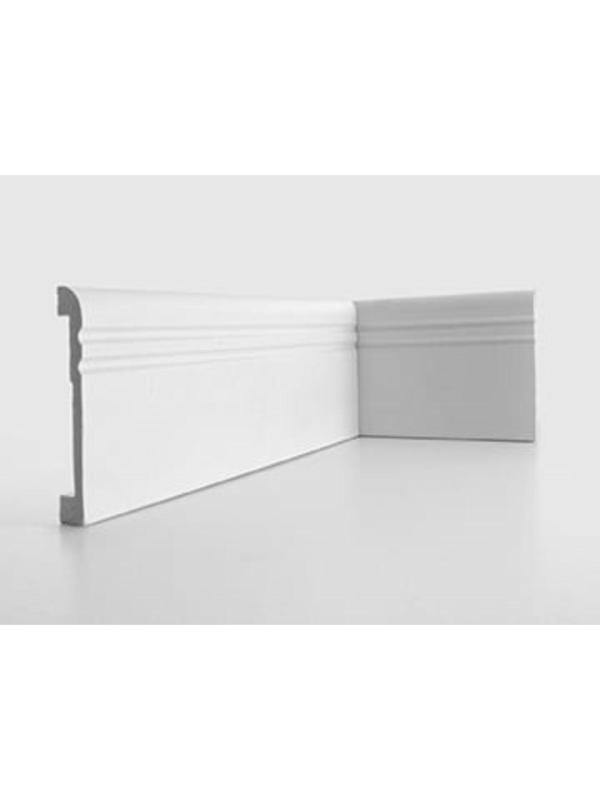 Плинтус пластиковый ударопрочный белый 80х12х2000мм