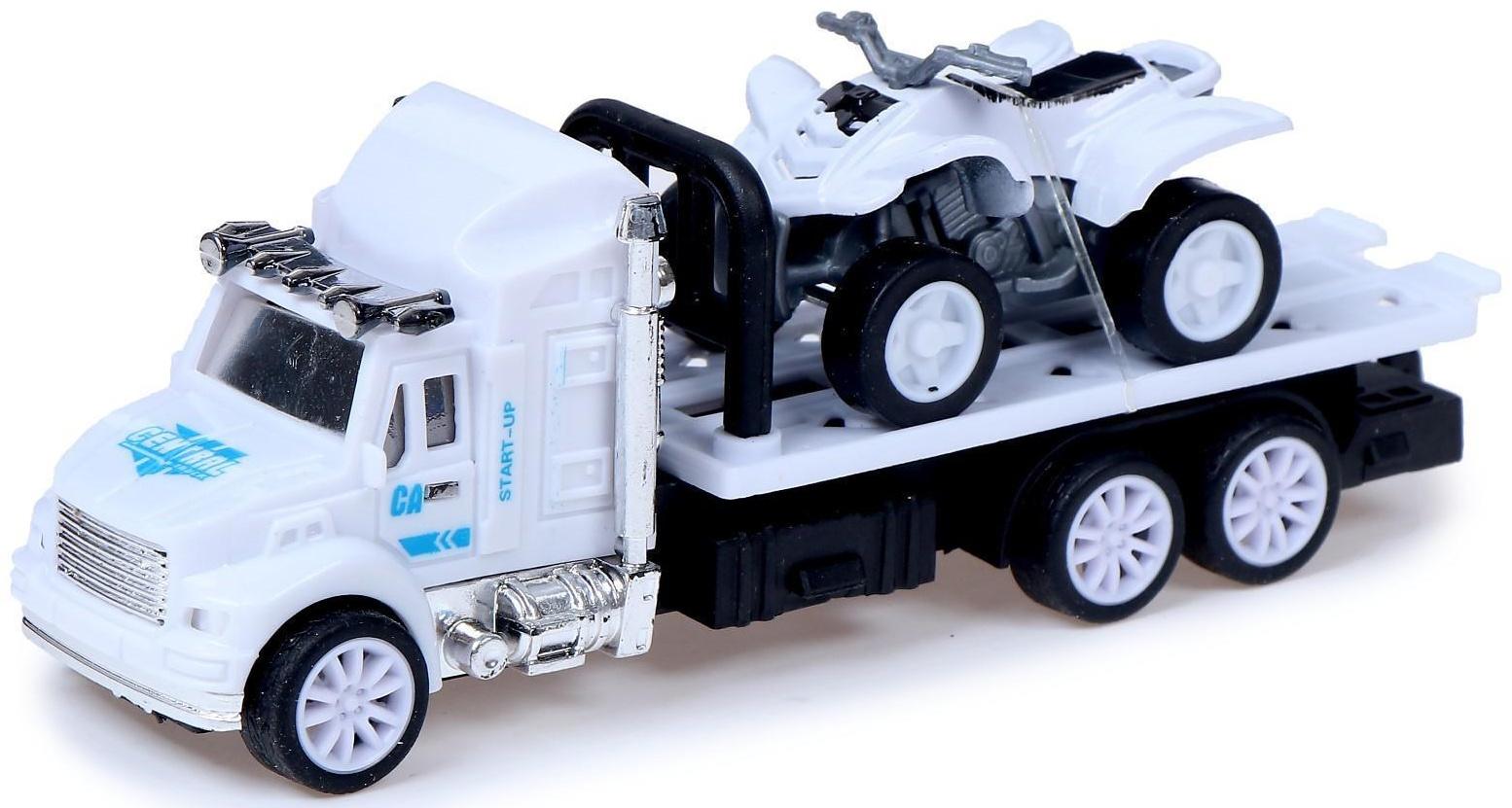 Грузовик инерционный «Эвакуатор» с квадроциклом, МИКС