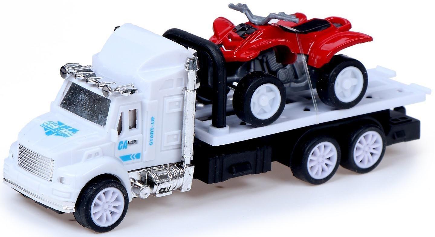 Грузовик инерционный «Эвакуатор» с квадроциклом, МИКС