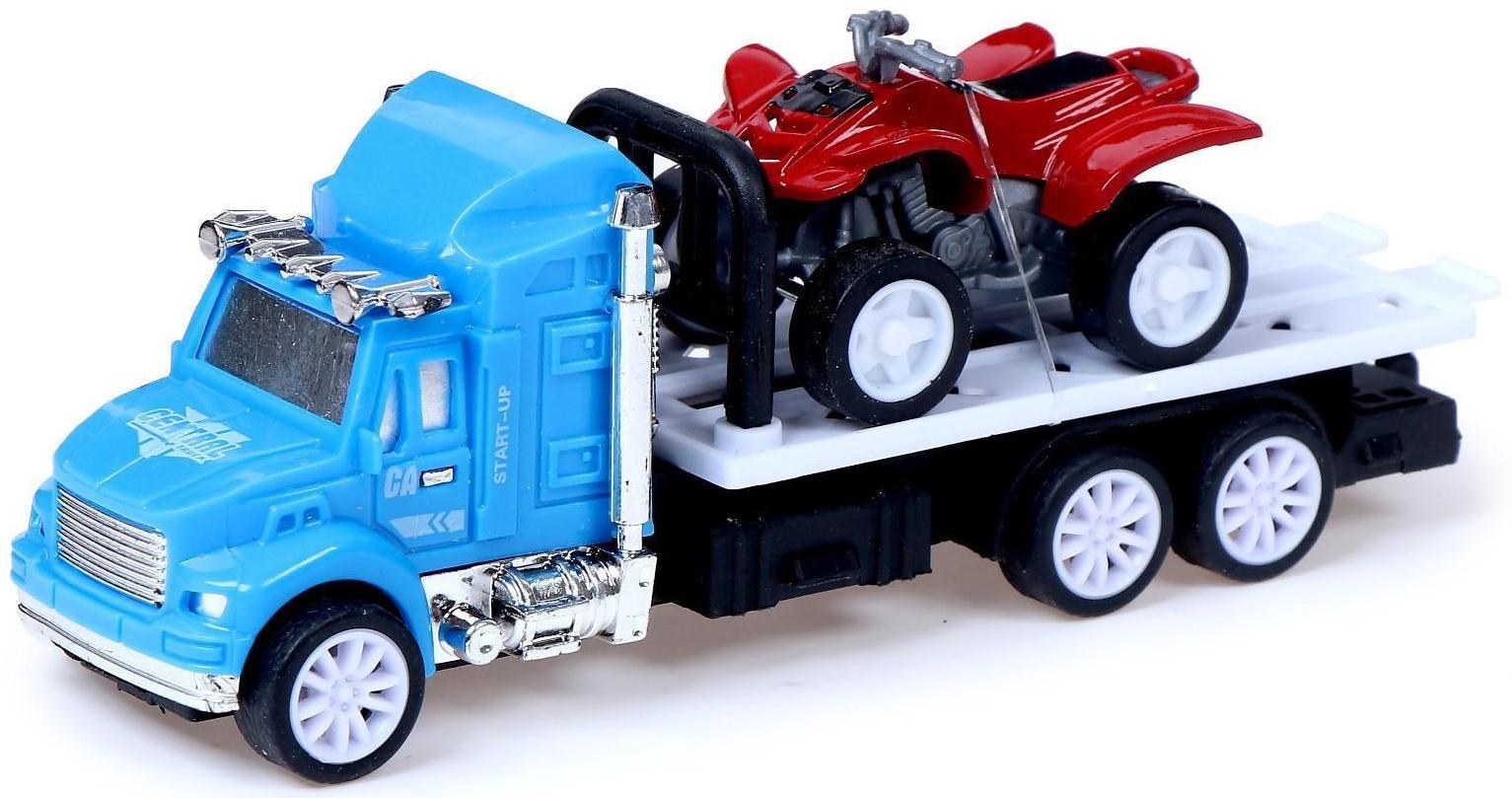 Грузовик инерционный «Эвакуатор» с квадроциклом, МИКС