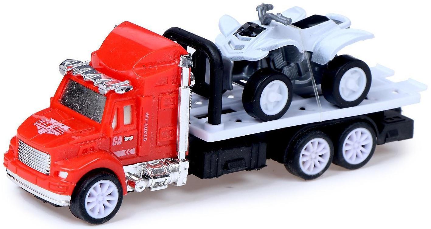 Грузовик инерционный «Эвакуатор» с квадроциклом, МИКС