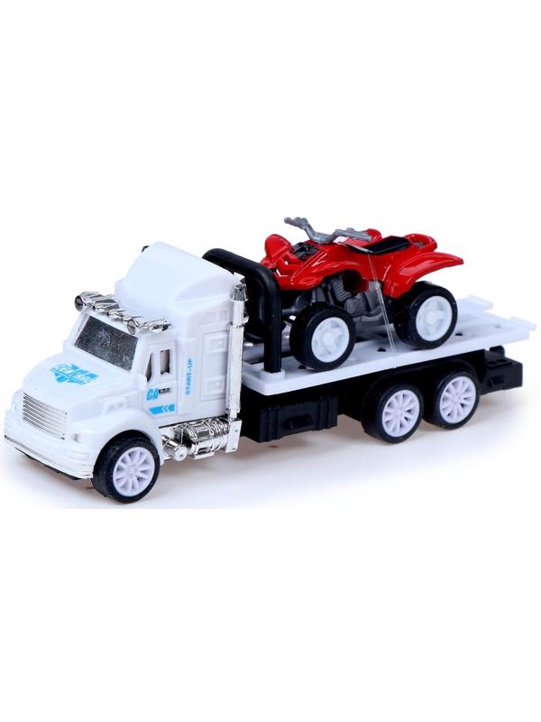 Грузовик инерционный «Эвакуатор» с квадроциклом, МИКС