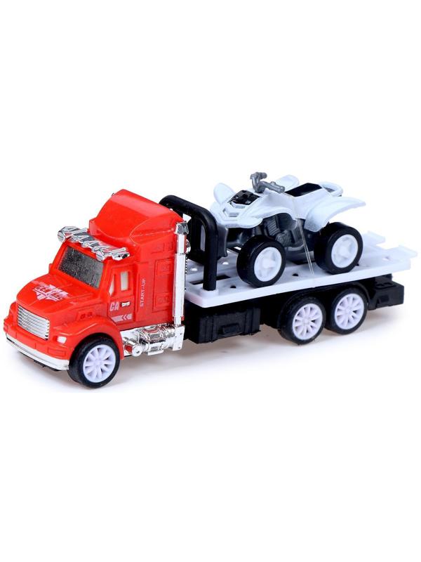 Грузовик инерционный «Эвакуатор» с квадроциклом, МИКС