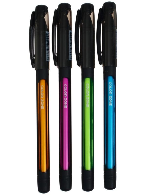 Ручка шариковая Berlingo Color Zone stick 0,7мм, синяя, прорезин корпус микс 285411