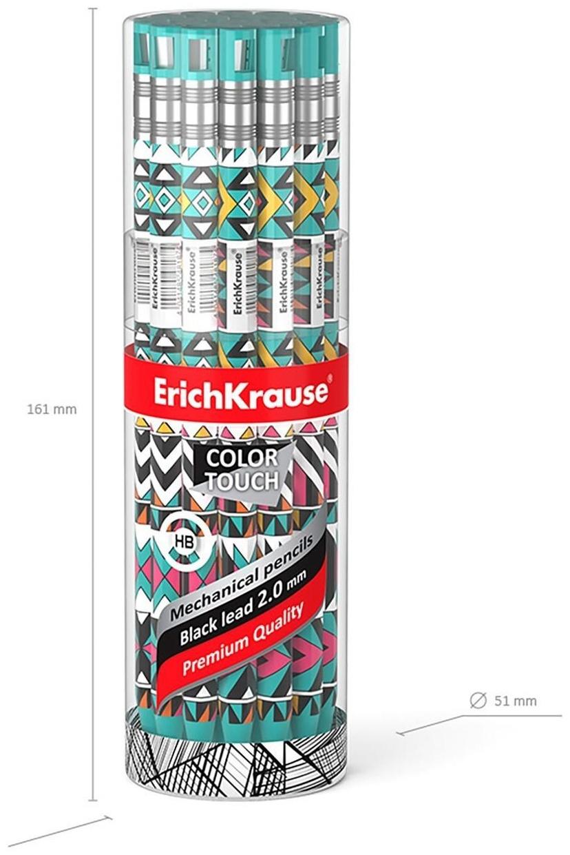 Карандаш механический НВ, 2,0 мм, ErichKrause ColorTouch Ornament, с точилкой, корпус 