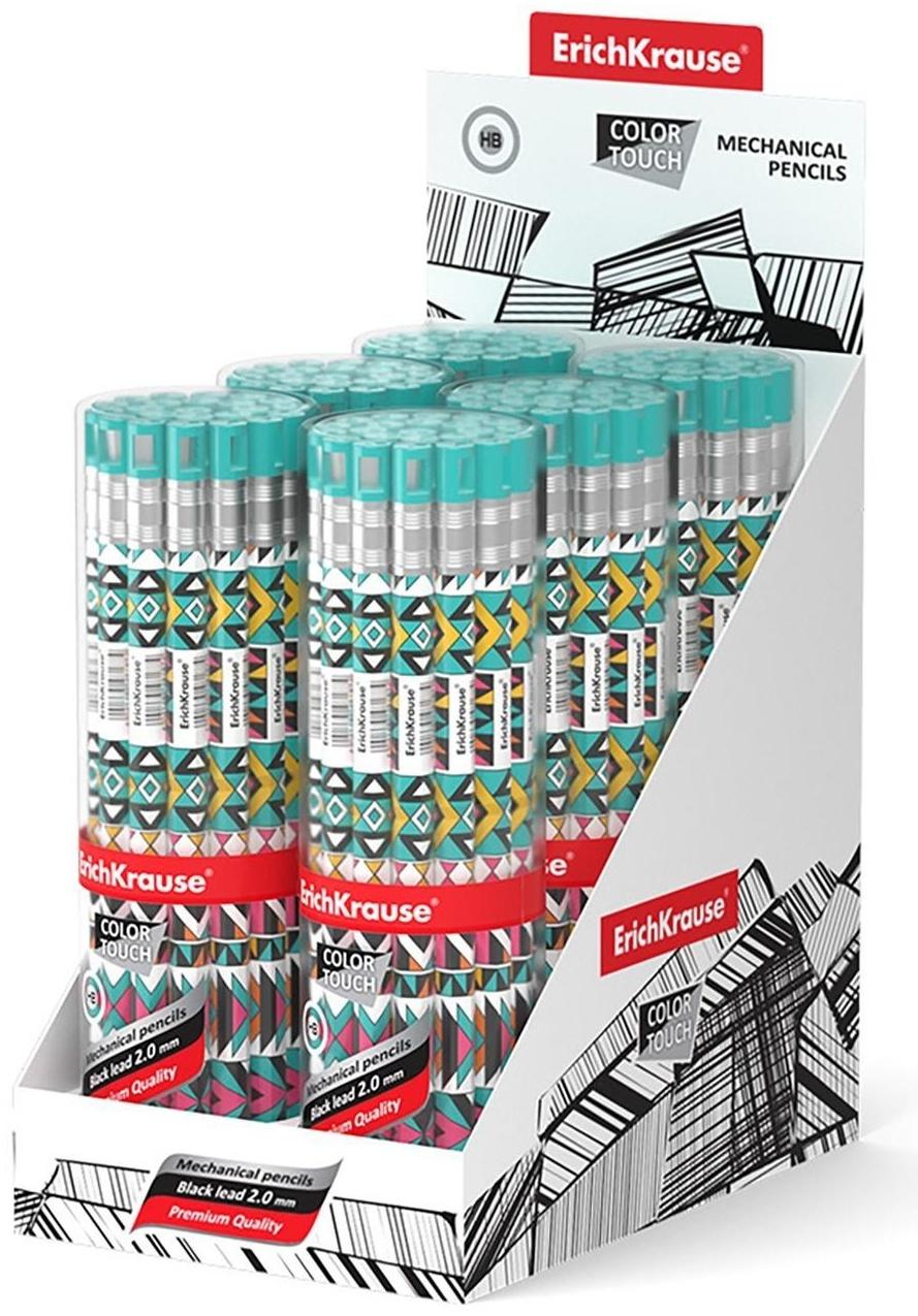 Карандаш механический НВ, 2,0 мм, ErichKrause ColorTouch Ornament, с точилкой, корпус 