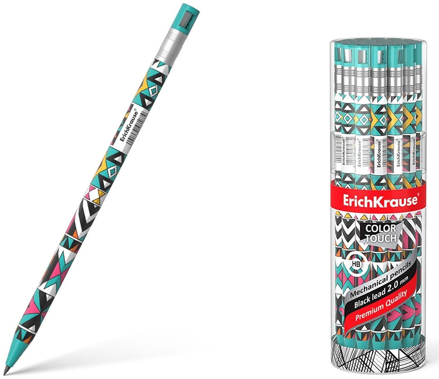 Карандаш механический НВ, 2,0 мм, ErichKrause ColorTouch Ornament, с точилкой, корпус 