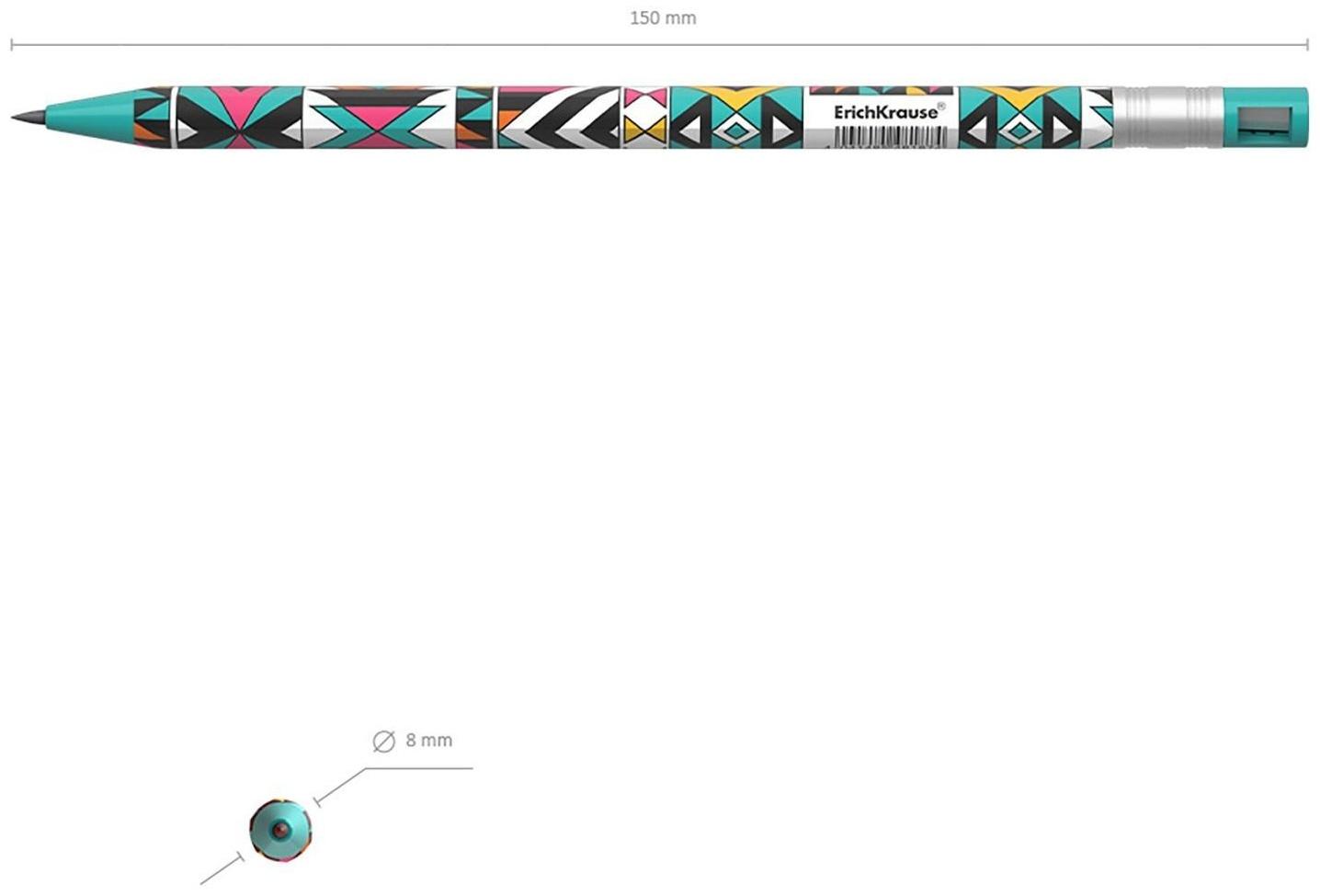 Карандаш механический НВ, 2,0 мм, ErichKrause ColorTouch Ornament, с точилкой, корпус 