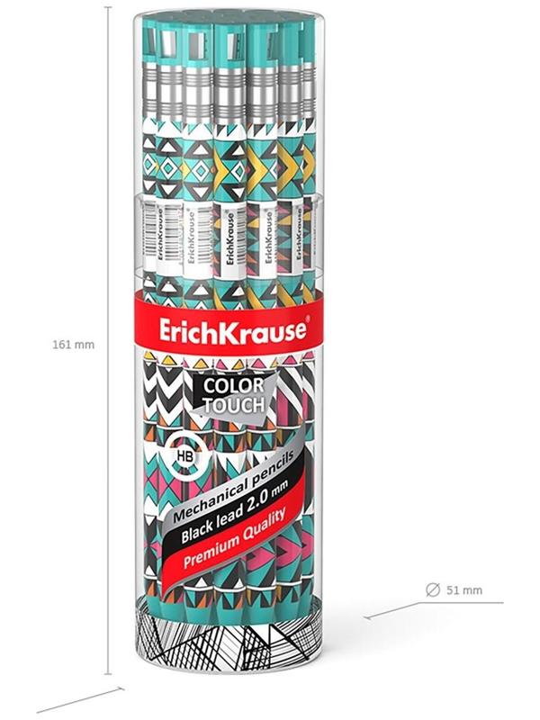Карандаш механический НВ, 2,0 мм, ErichKrause ColorTouch Ornament, с точилкой, корпус 