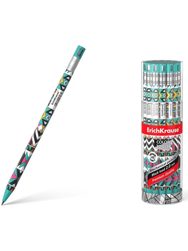 Карандаш механический НВ, 2,0 мм, ErichKrause ColorTouch Ornament, с точилкой, корпус 