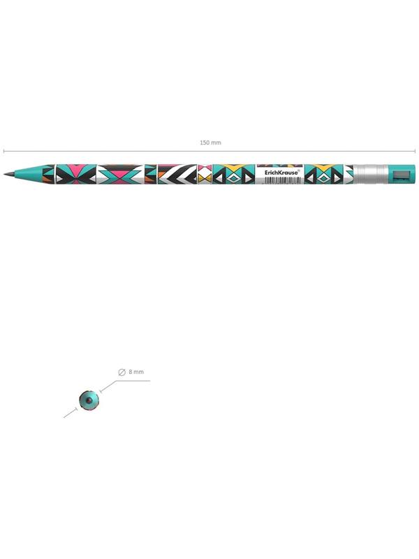 Карандаш механический НВ, 2,0 мм, ErichKrause ColorTouch Ornament, с точилкой, корпус 