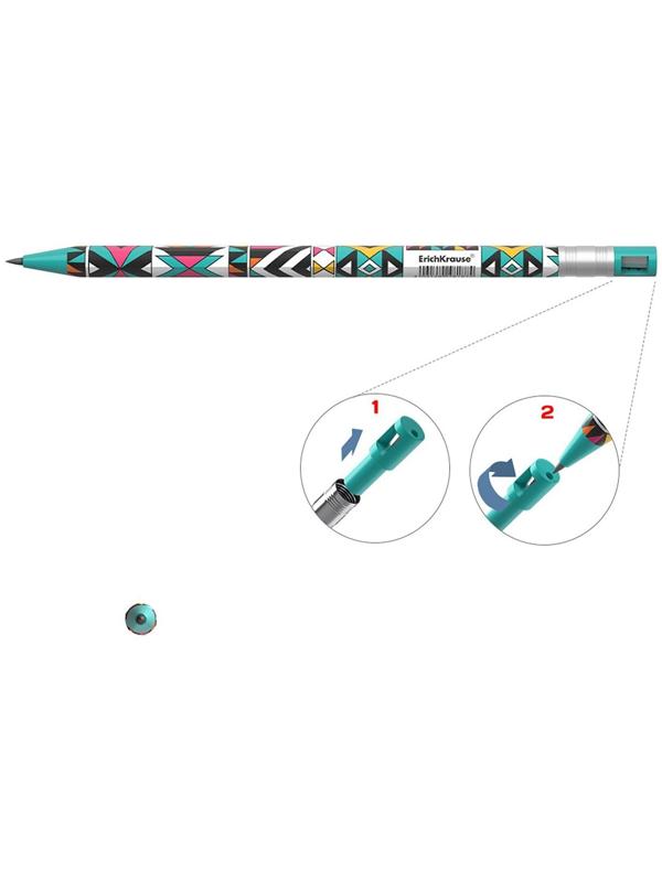 Карандаш механический НВ, 2,0 мм, ErichKrause ColorTouch Ornament, с точилкой, корпус 