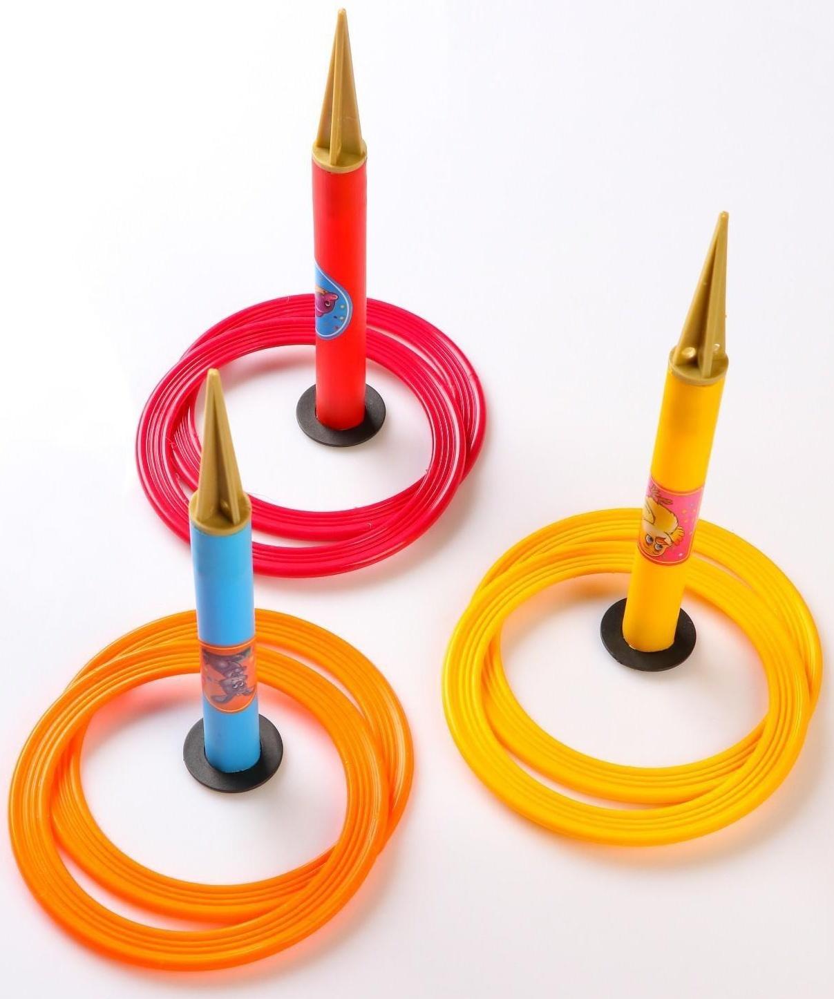 Кольцеброс уличный, 3 стойки, 6 колец