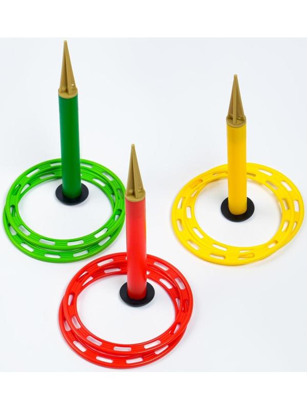 Кольцеброс уличный, 3 стойки, 6 колец