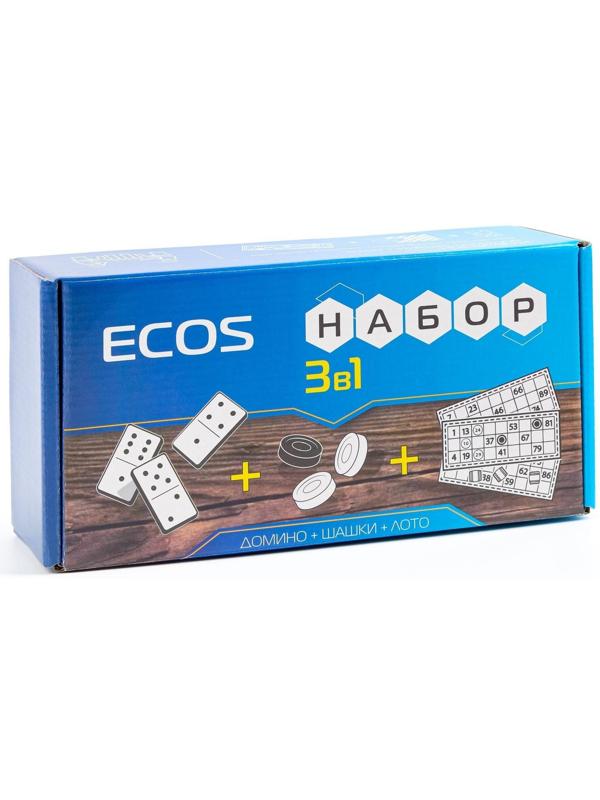 Набор 3в1: лото, шашки, домино