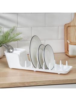 Сушилка для посуды Виолет Mini, 39×12,5×11 см, цвет белый