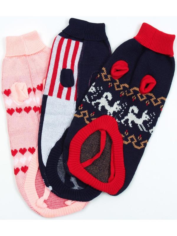 Свитер, размер 18 (ДС 50-65, ОШ 22-37, ОГ 38-53 см), микс расцветок