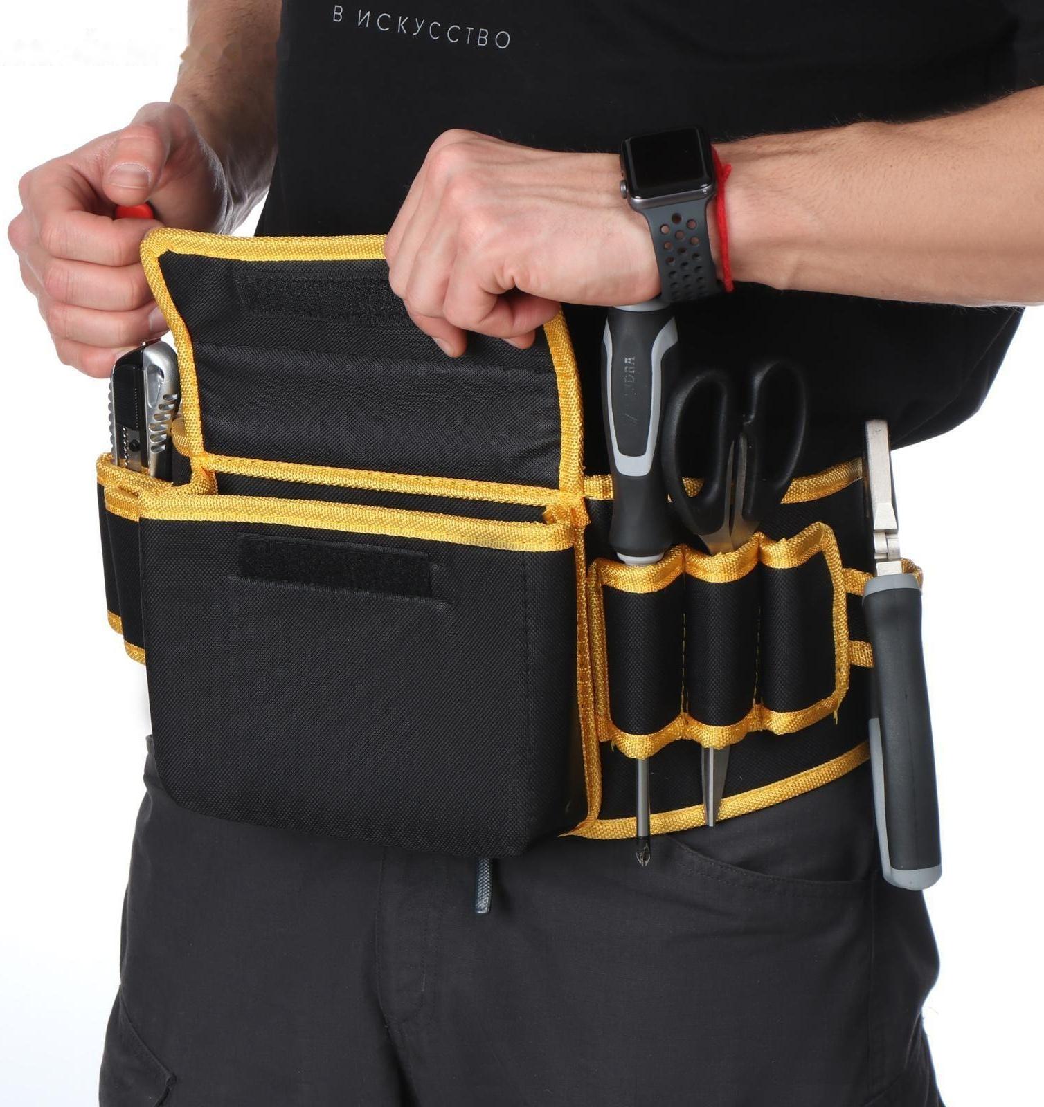 Поясная сумка для садового инструмента, на ремне, 8 карманов