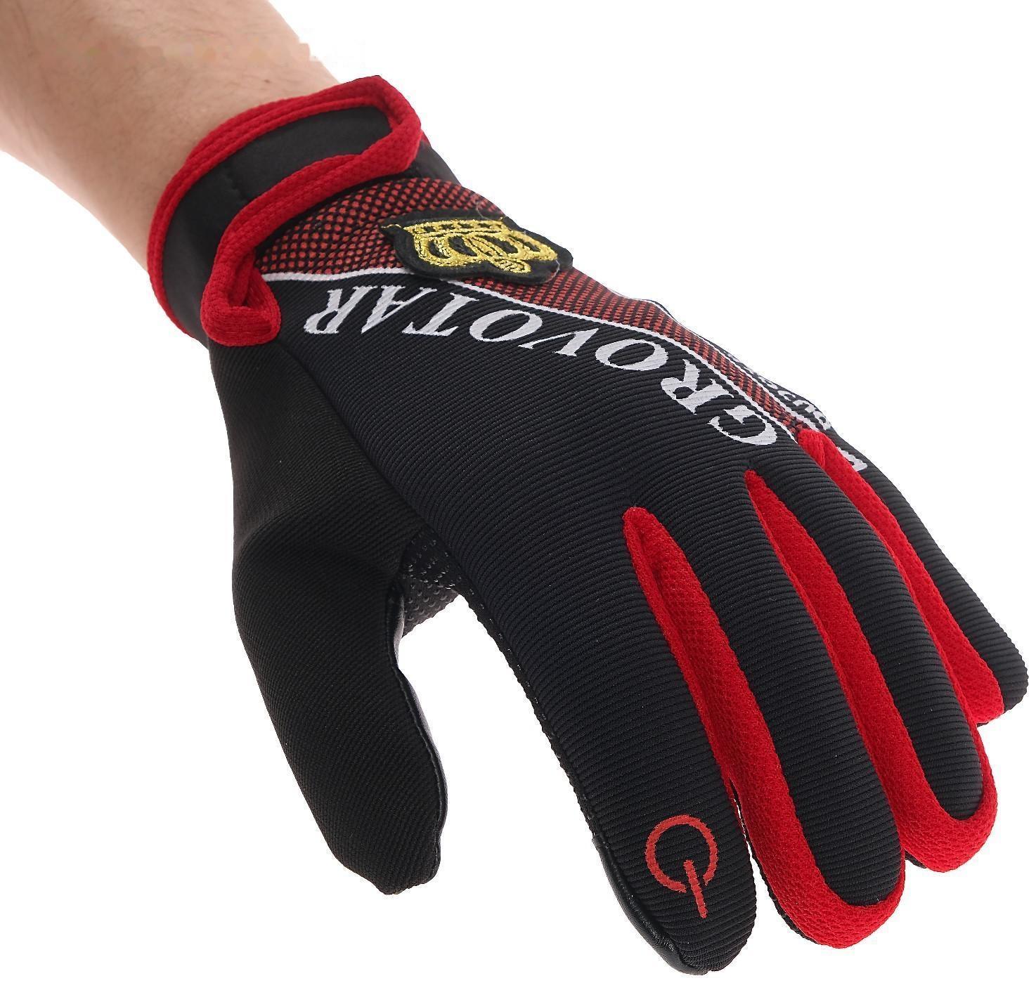 Перчатки мотоциклетные, межсезонные, одноразмерные, черно-красный