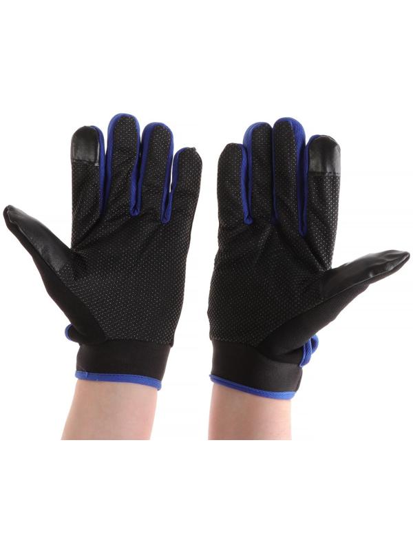 Перчатки мотоциклетные, межсезонные, одноразмерные, черно-синий