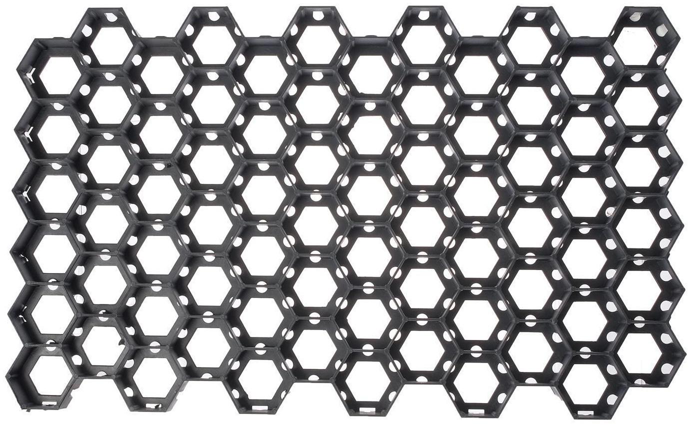 Решётка газонная, 68 × 41 × 3,3 см, класс нагрузки С250 до 25 т., чёрная