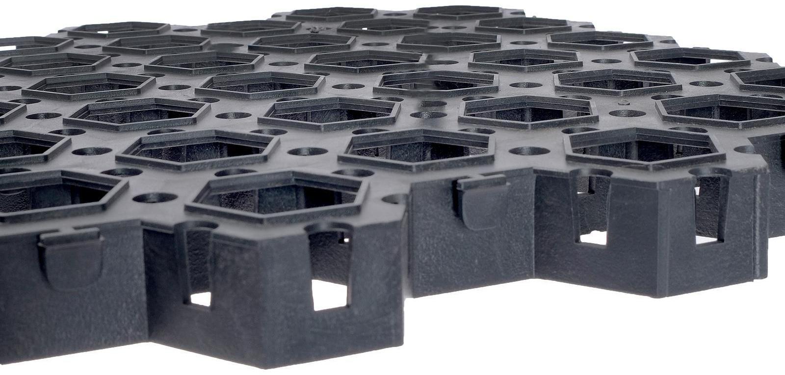 Решётка газонная, 68 × 41 × 3,3 см, класс нагрузки С250 до 25 т., чёрная