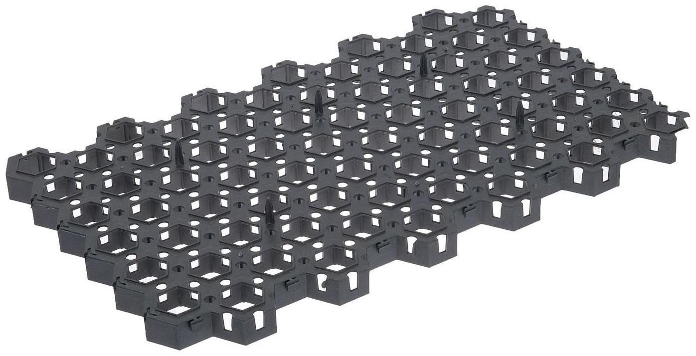 Решётка газонная, 68 × 41 × 3,3 см, класс нагрузки С250 до 25 т., чёрная