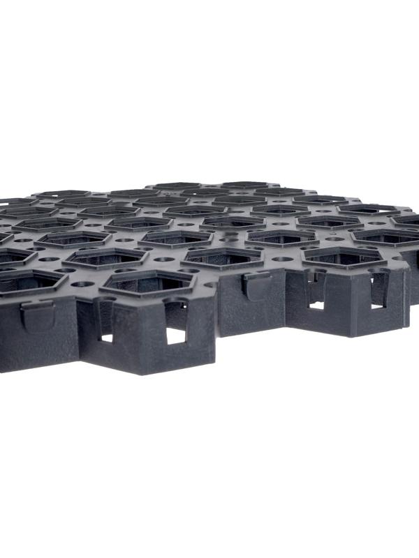 Решётка газонная, 68 × 41 × 3,3 см, класс нагрузки С250 до 25 т., чёрная