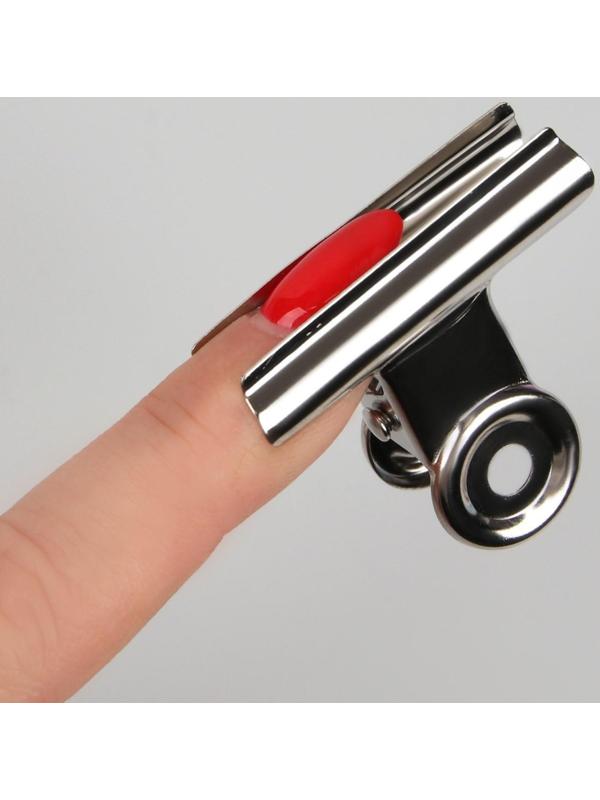 Зажимы для наращивания ногтей, 3,8 см, 10 шт, цвет серебристый