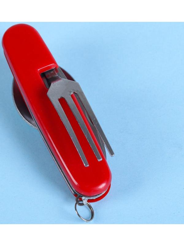 Набор для выживания 4в1 (паркорд, карта выживания, столовые приборы, компас)