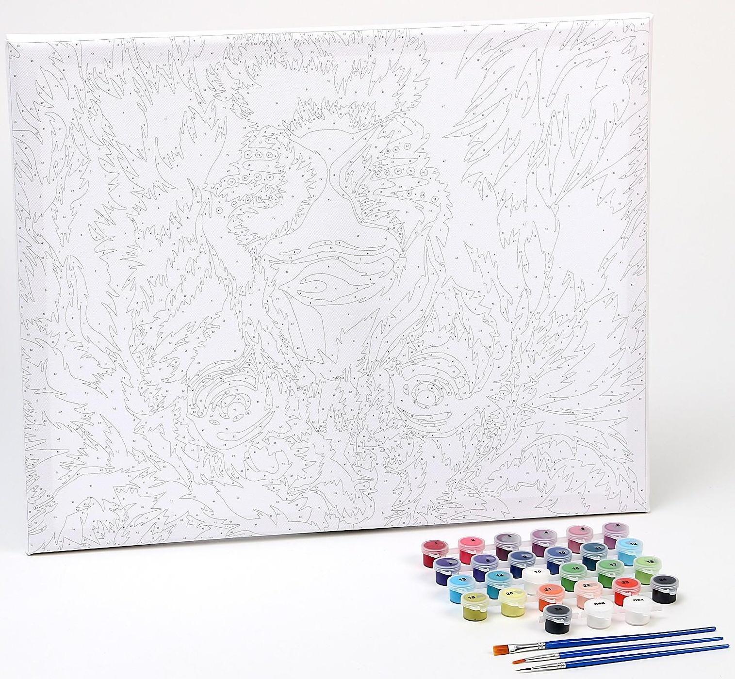 Картина по номерам на холсте с подрамником «Лев» 40х50 см