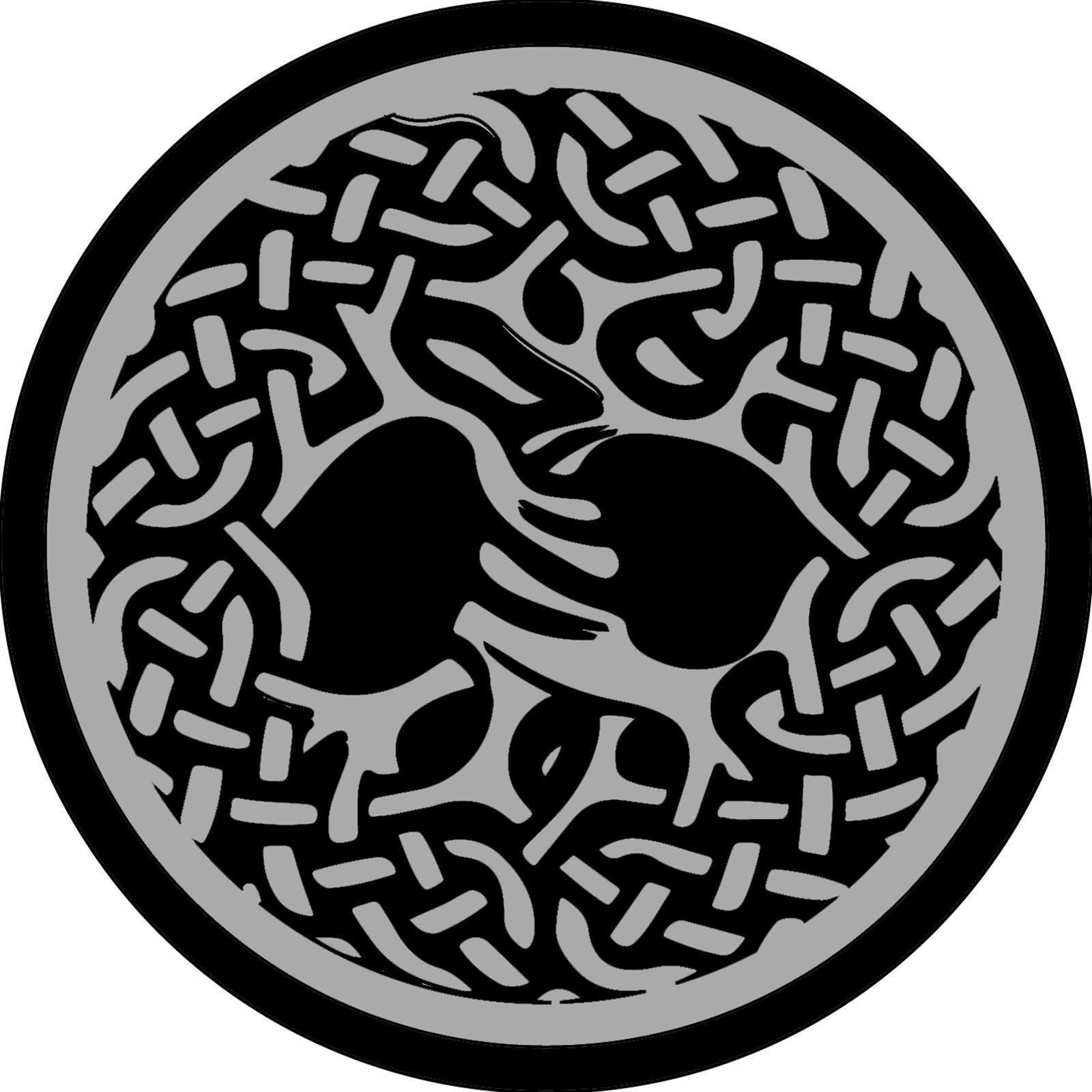 Нашивка с термопечатью на богатырей Дерево жизни 12 см, набор 10 штук