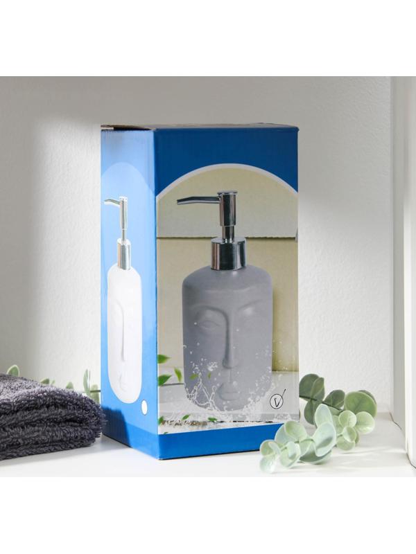 Дозатор для жидкого мыла «Тотем», 330 мл, цвет серый