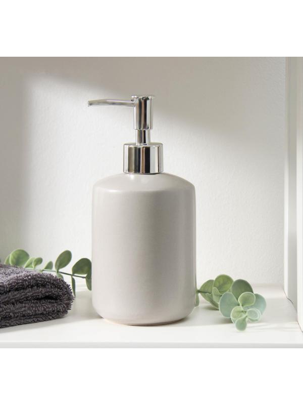 Дозатор для жидкого мыла «Тотем», 330 мл, цвет серый