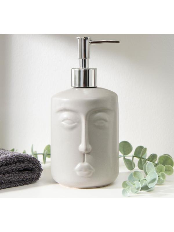 Дозатор для жидкого мыла «Тотем», 330 мл, цвет серый