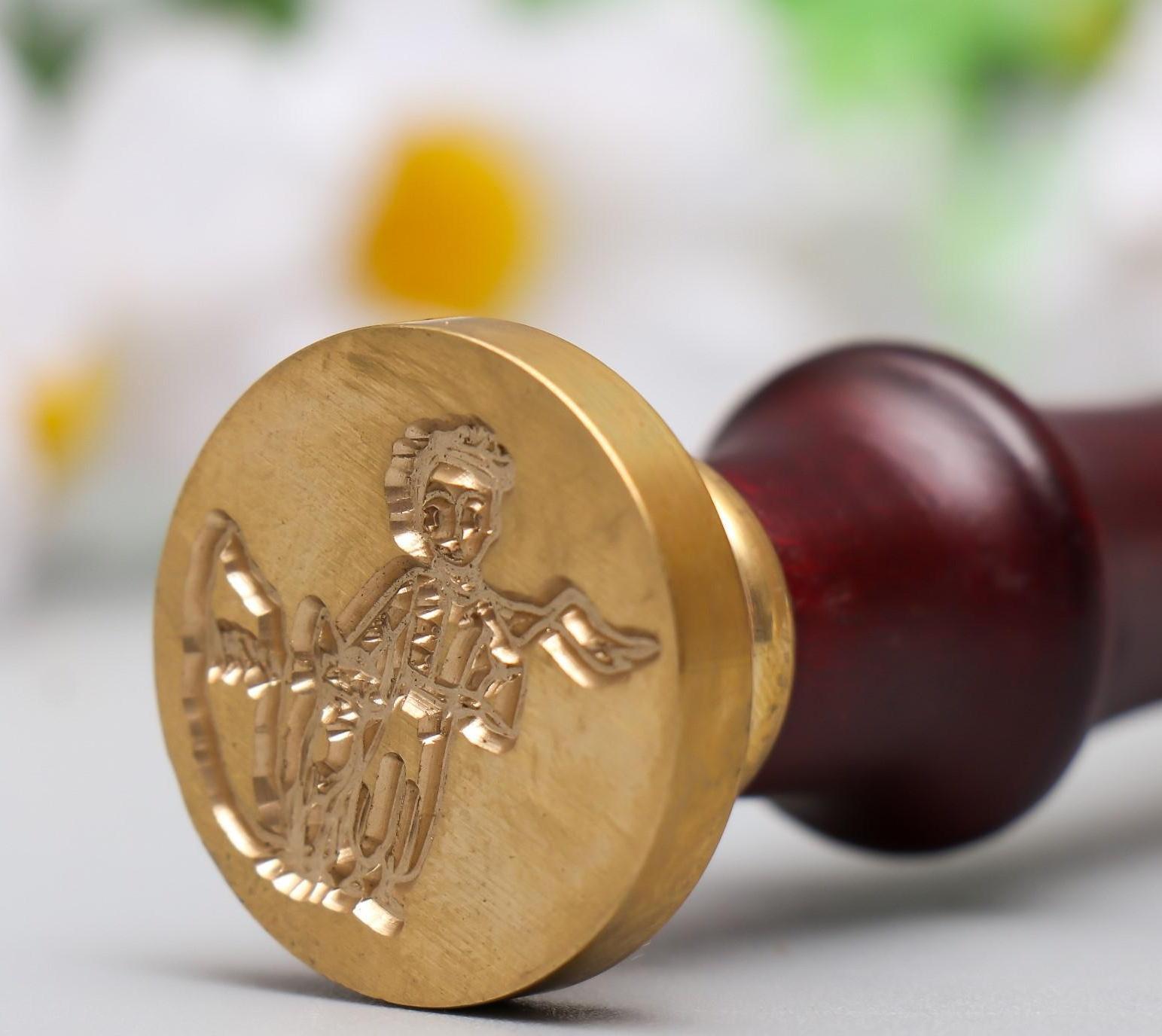 Печать для сургуча с деревянной ручкой 