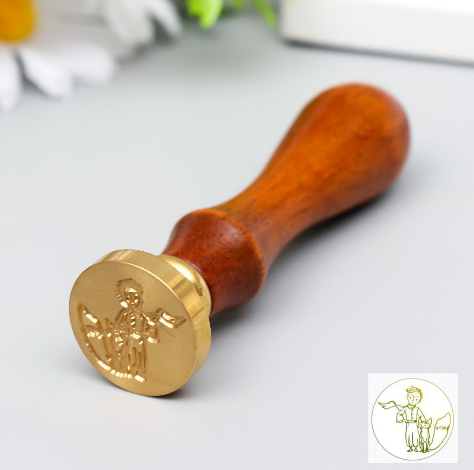 Печать для сургуча с деревянной ручкой 
