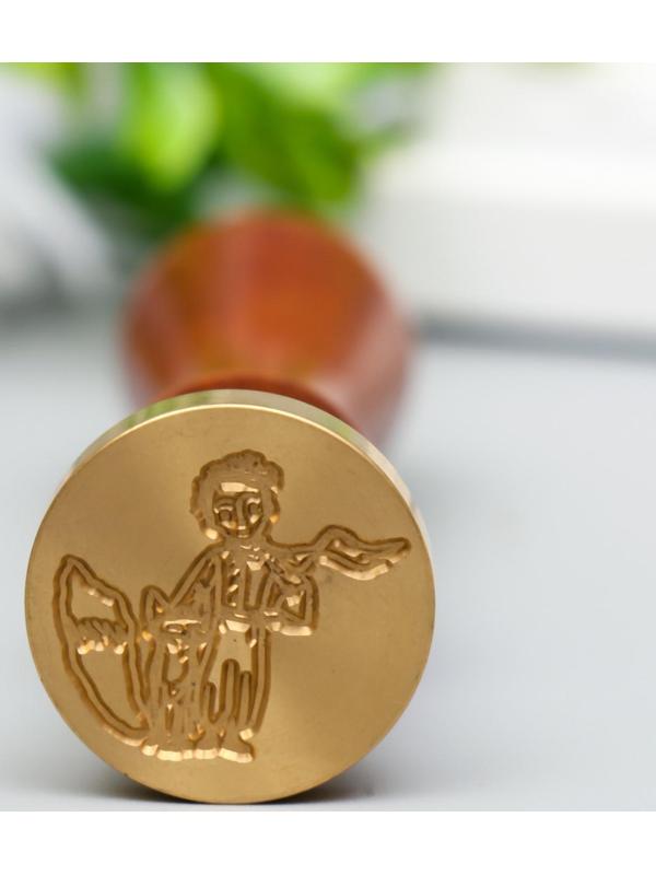 Печать для сургуча с деревянной ручкой 