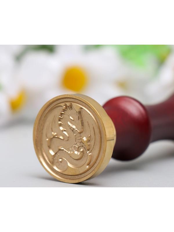 Печать для сургуча с деревянной ручкой 