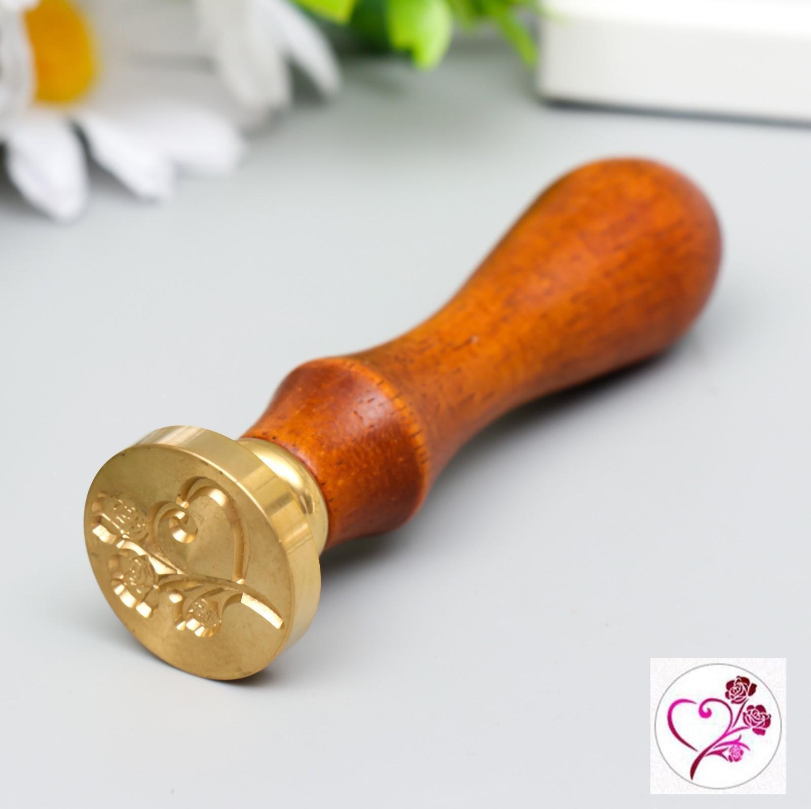 Печать для сургуча с деревянной ручкой 