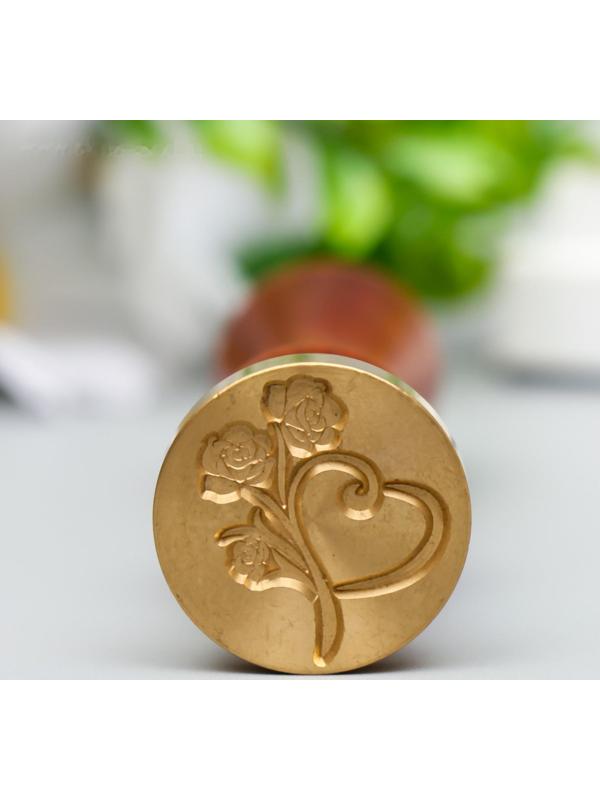 Печать для сургуча с деревянной ручкой 