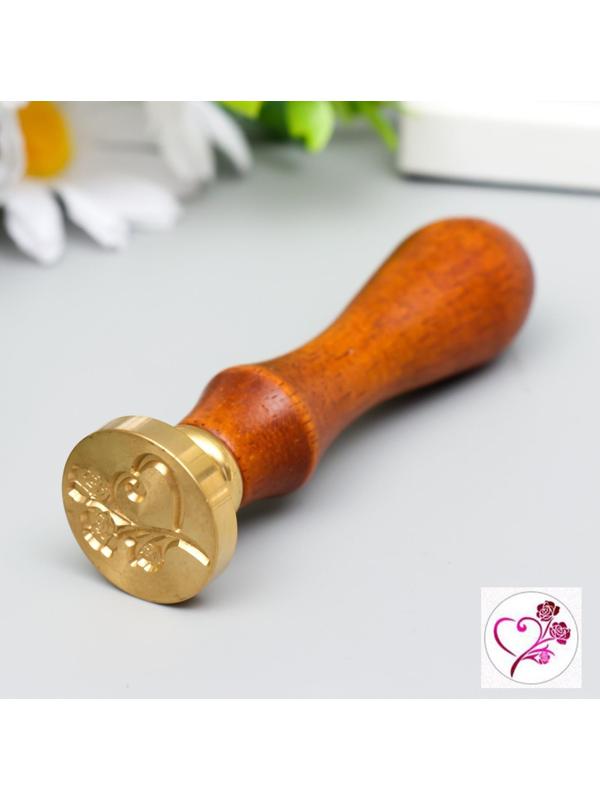 Печать для сургуча с деревянной ручкой 