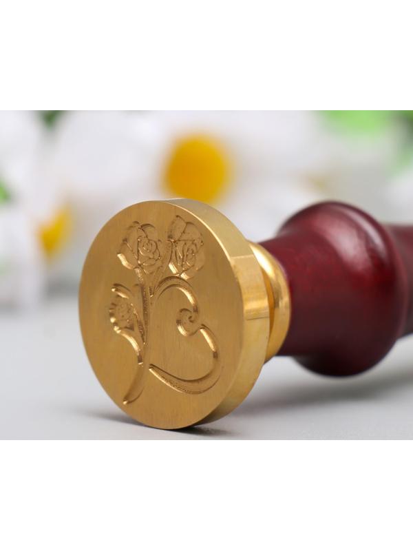 Печать для сургуча с деревянной ручкой 