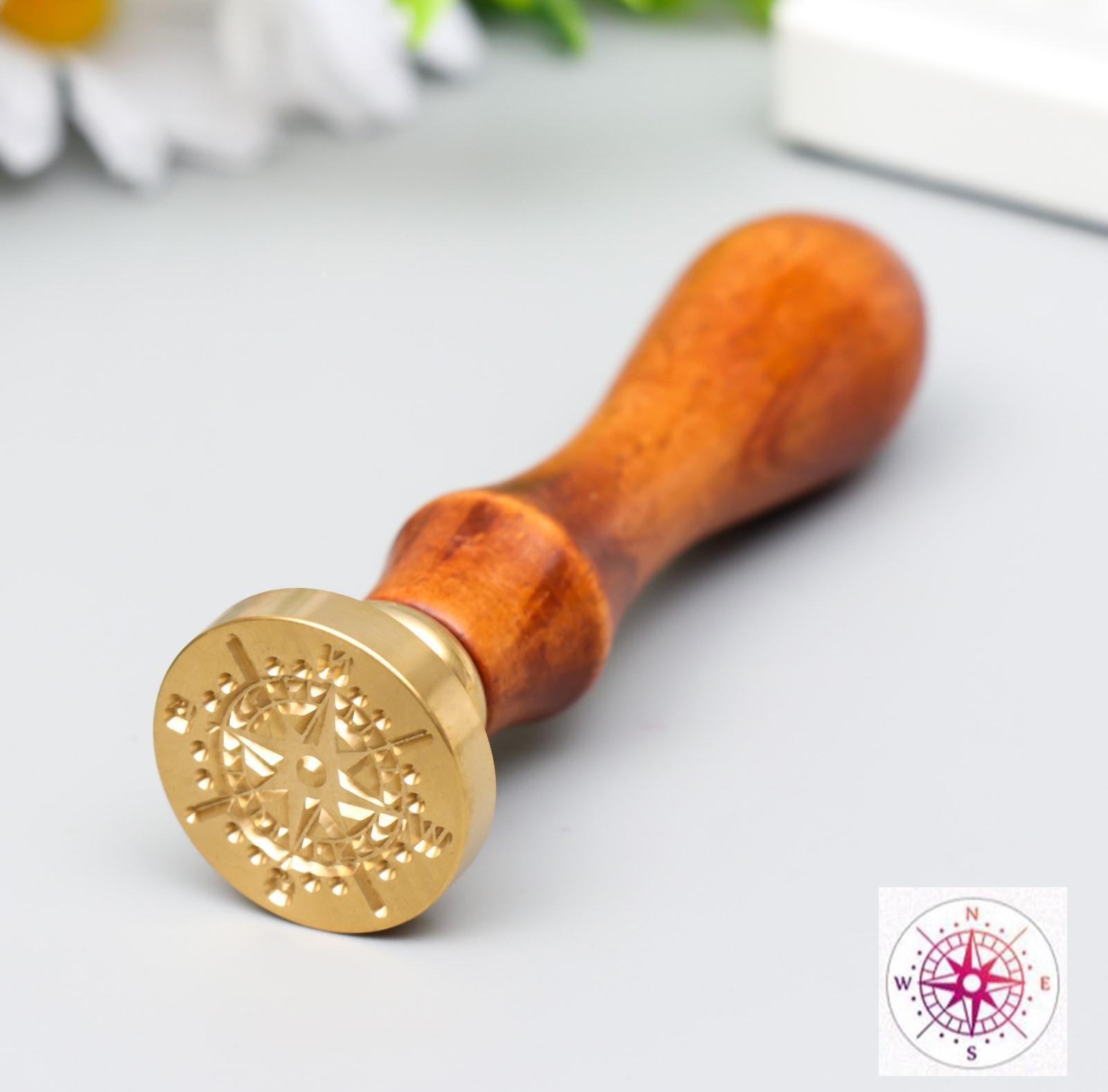 Печать для сургуча с деревянной ручкой 