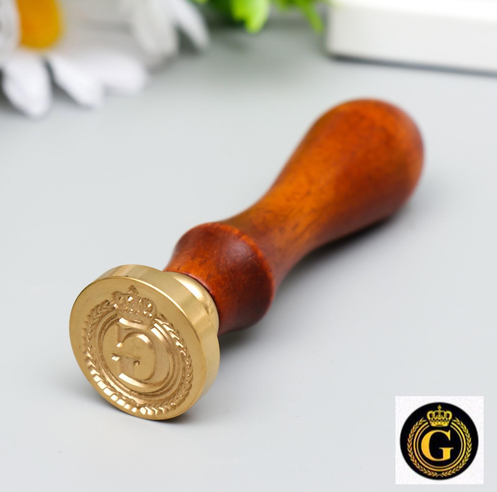 Печать для сургуча с деревянной ручкой 
